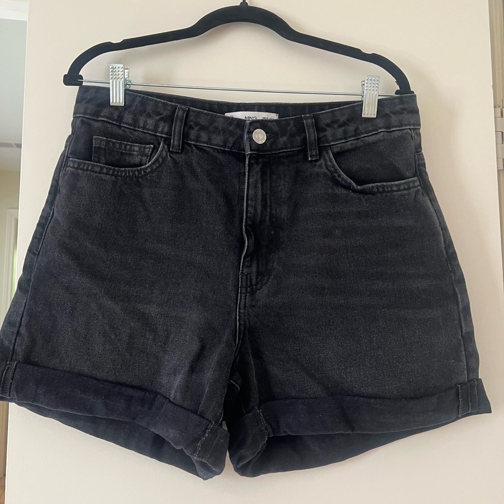 Mango Black Jean Shorts for Women